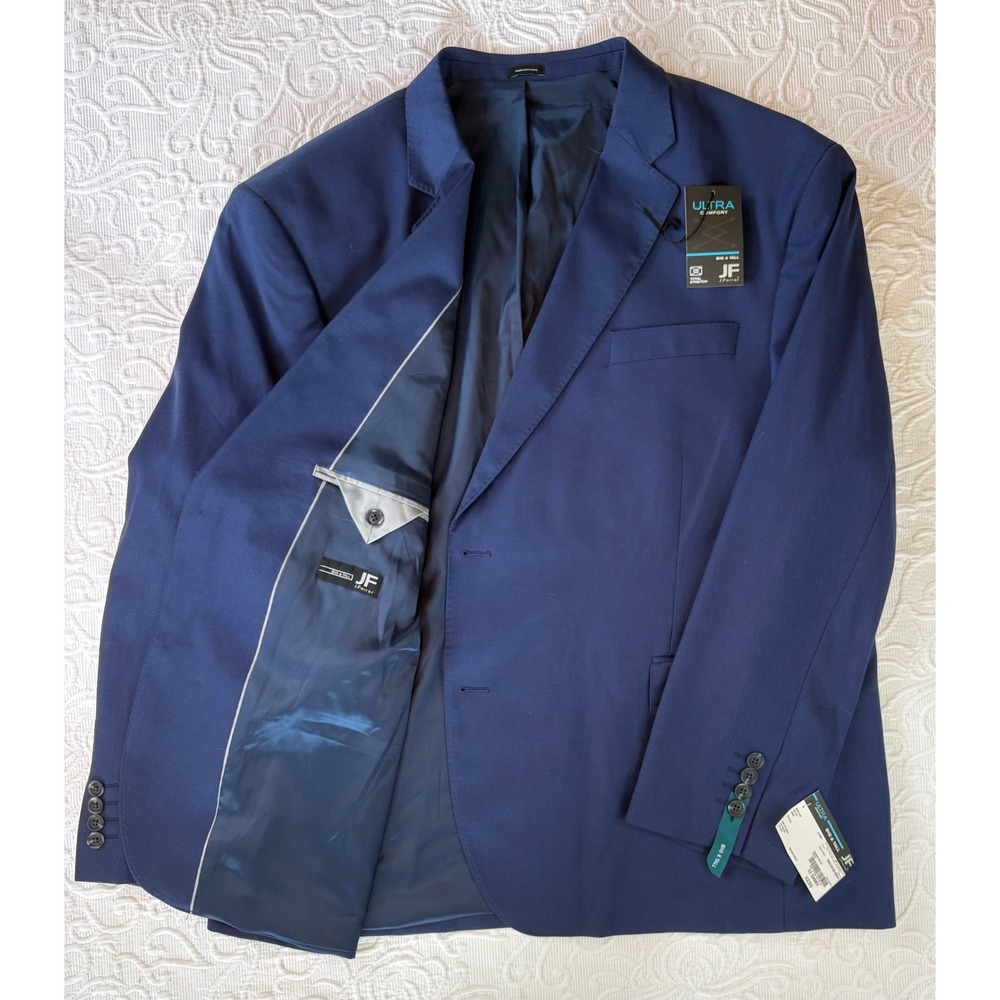 J. Ferrar Ultra Comfort Mens 52 Short Dark Blue Total Stretch Suit Jacket NWT